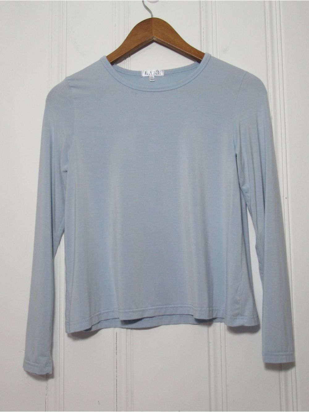 Lake Light Blue Crewneck Long Sleeve Pajama Top Size XXS